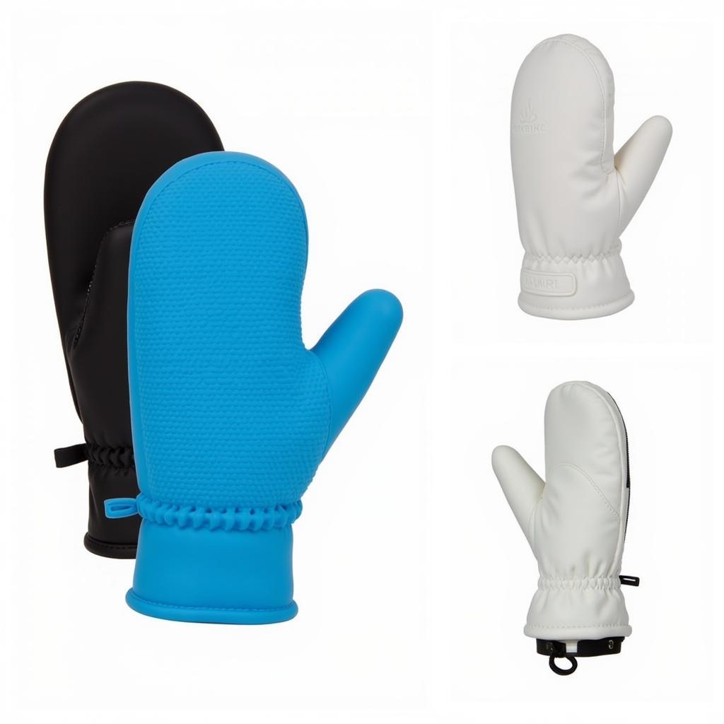 Various ice cream sliding mitts made of different materials