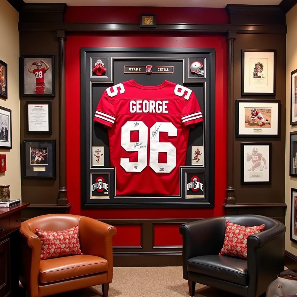 Displaying Eddie George Autographed Jersey