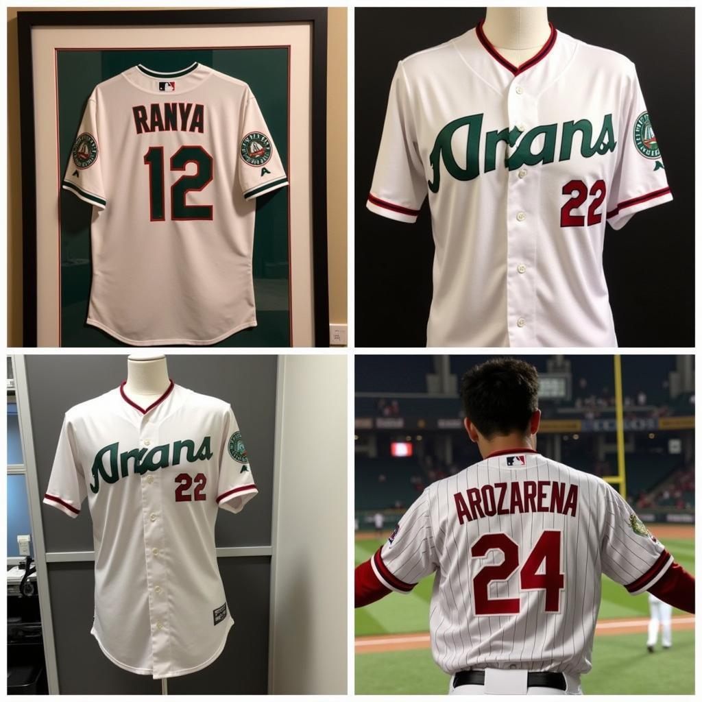 Different ways to display a Randy Arozarena Mexico jersey, including framing it, hanging it on a wall, or wearing it to a game.