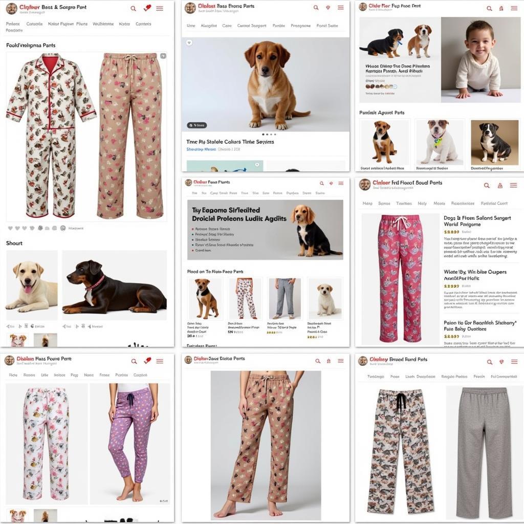 Online retailers selling dog photo pajama pants