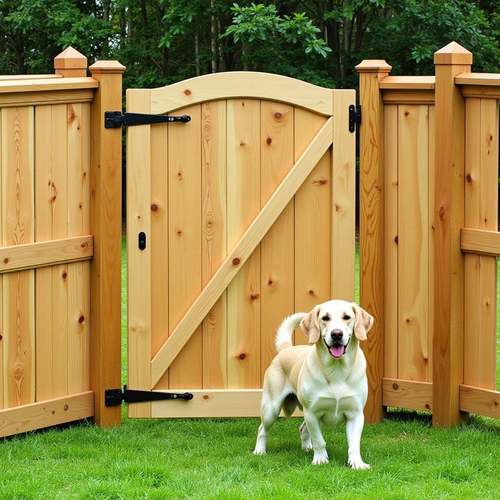 Wooden Privacy Dog Yard Gate