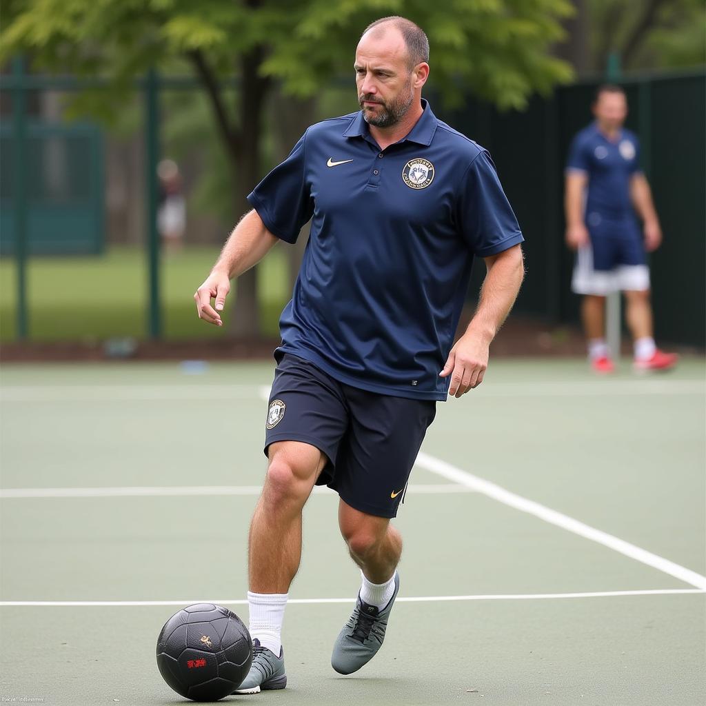 Doug Fisk Practicing Dribbling Drills