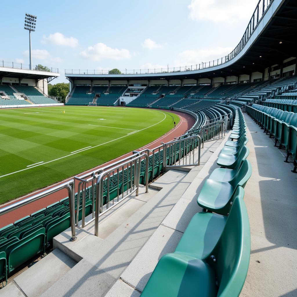 Elevated Bleachers Overlooking a Sports Field