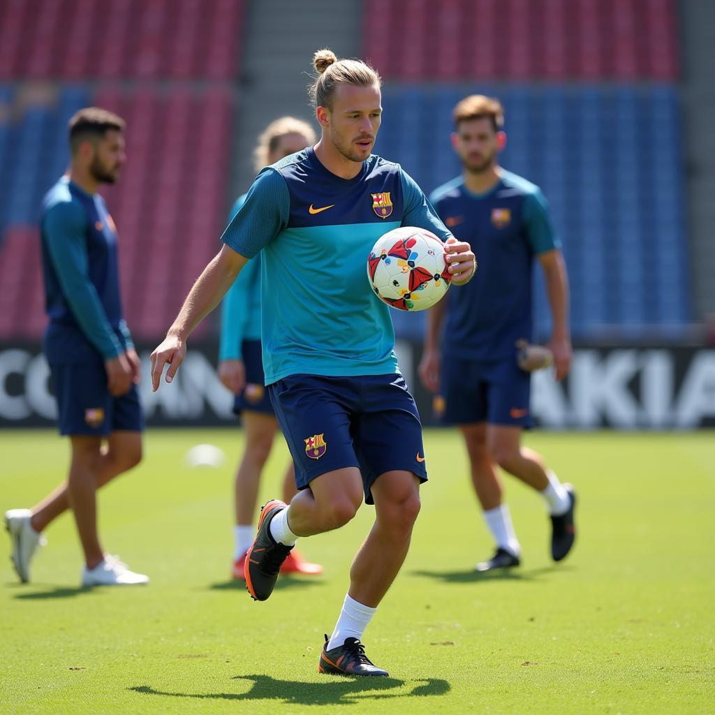 Frenkie de Jong Practicing First Touch Training