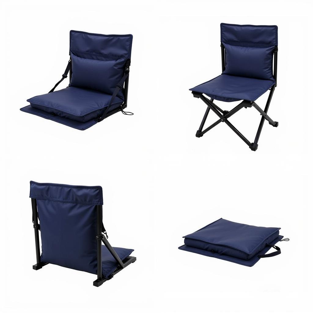 Foldable Stadium Seat Cushion with Backrest