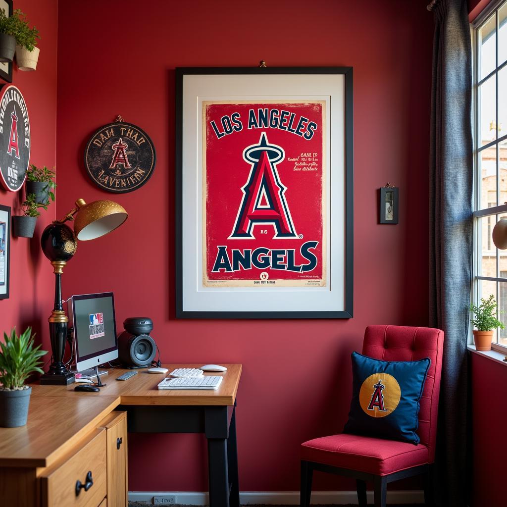 Framed Los Angeles Angels Poster