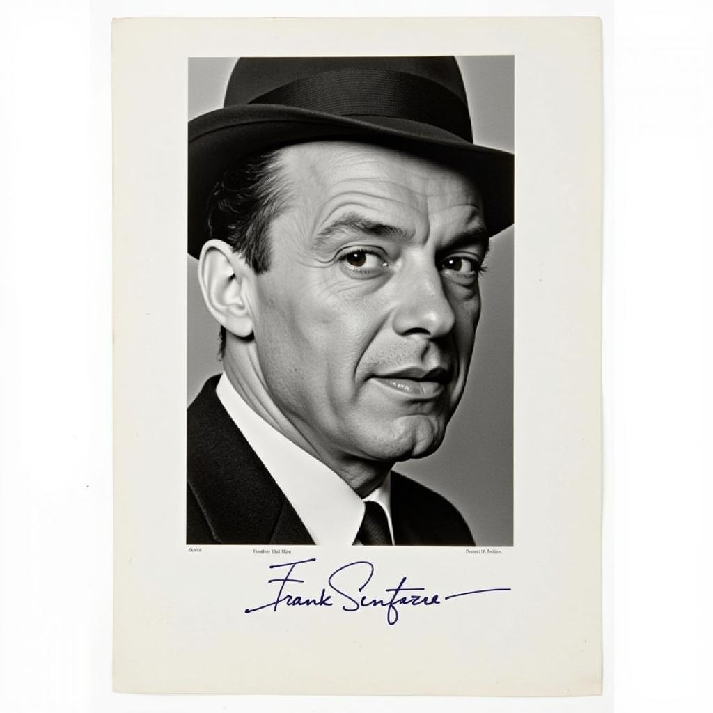 Frank Sinatra signed portrait photo