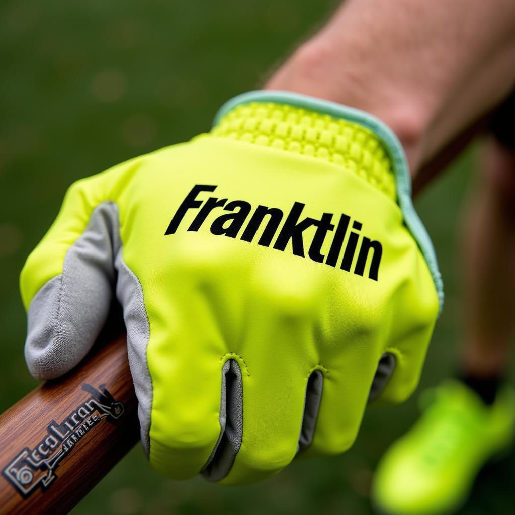 Franklin Batting Gloves Yellow Enhanced Grip