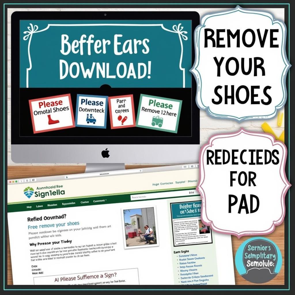 Free Printable Shoe Removal Signs for Download