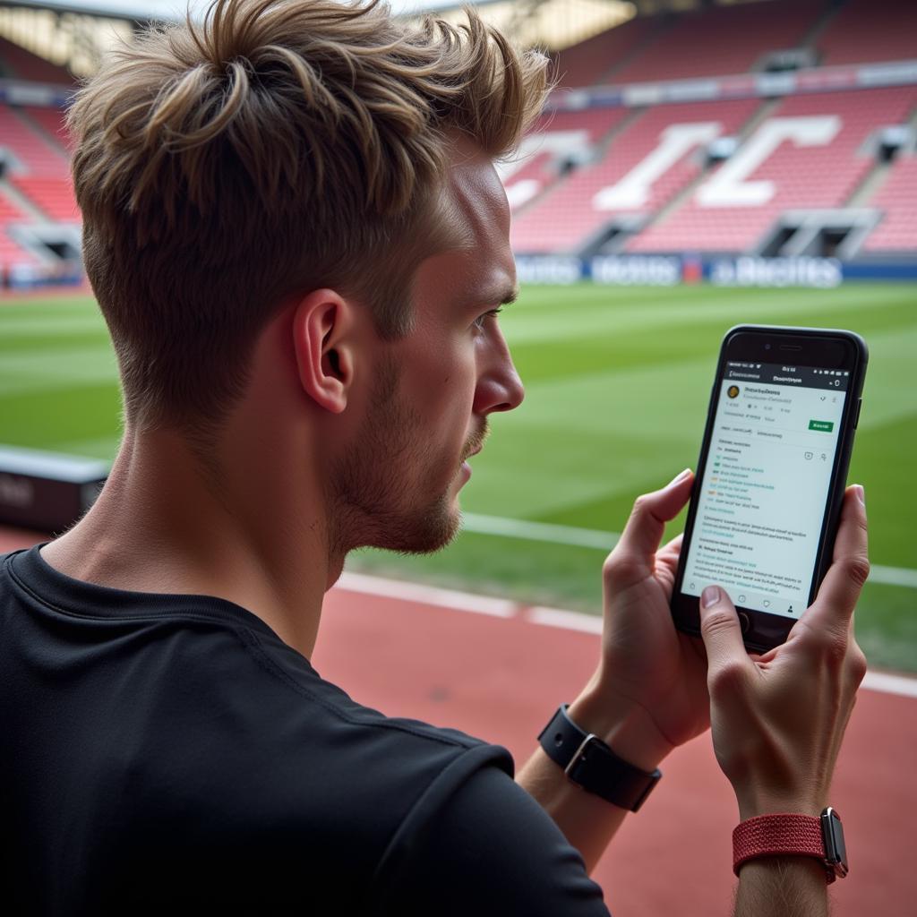 Frenkie de Jong connecting with fans online