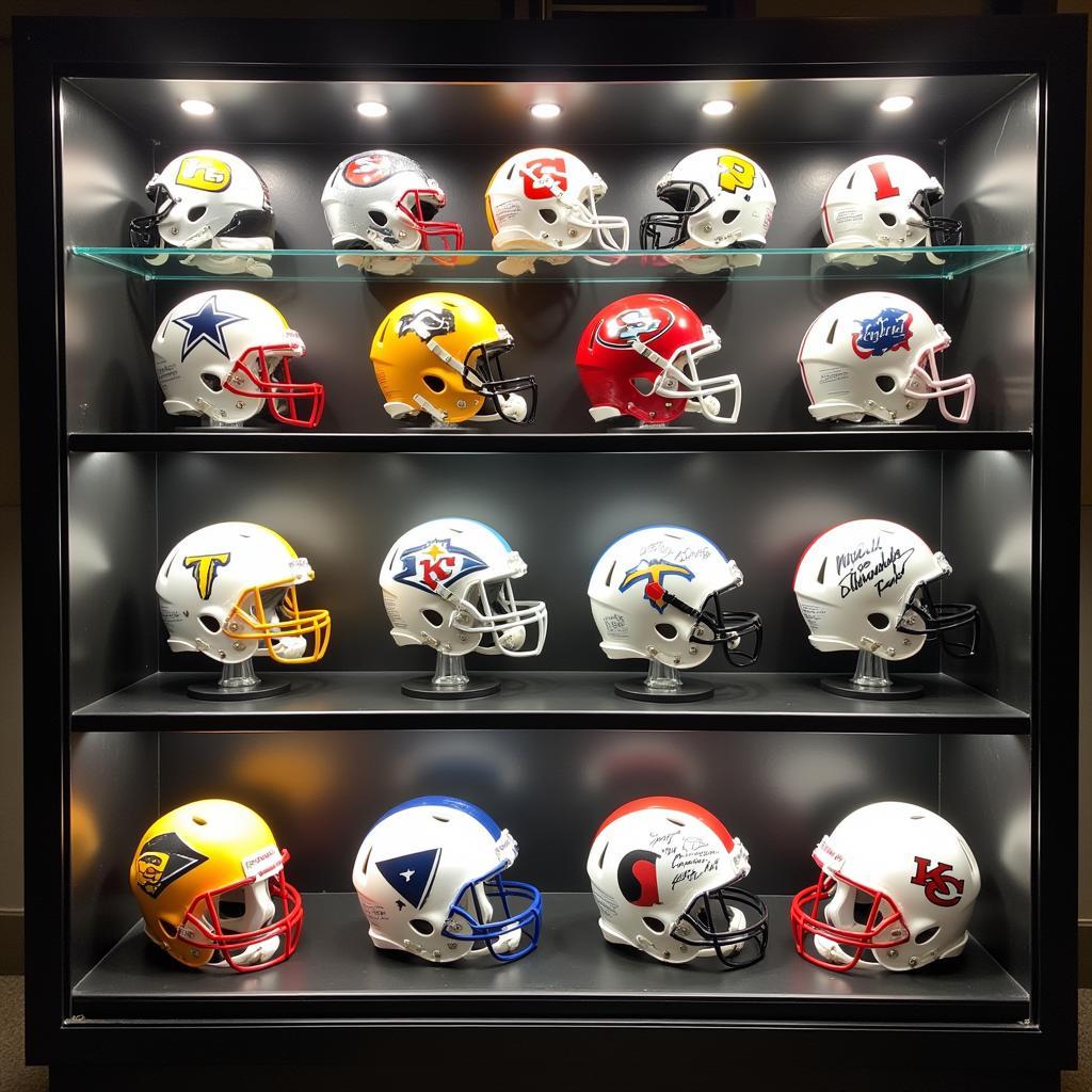 Collection of Full Size Autographed Football Helmets