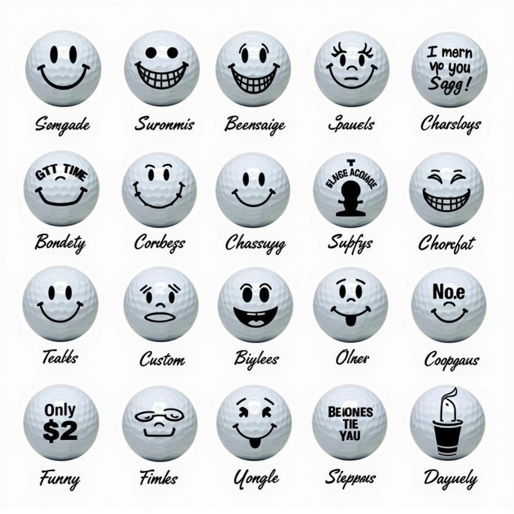 Variety of Funny Golf Ball Stamps Available