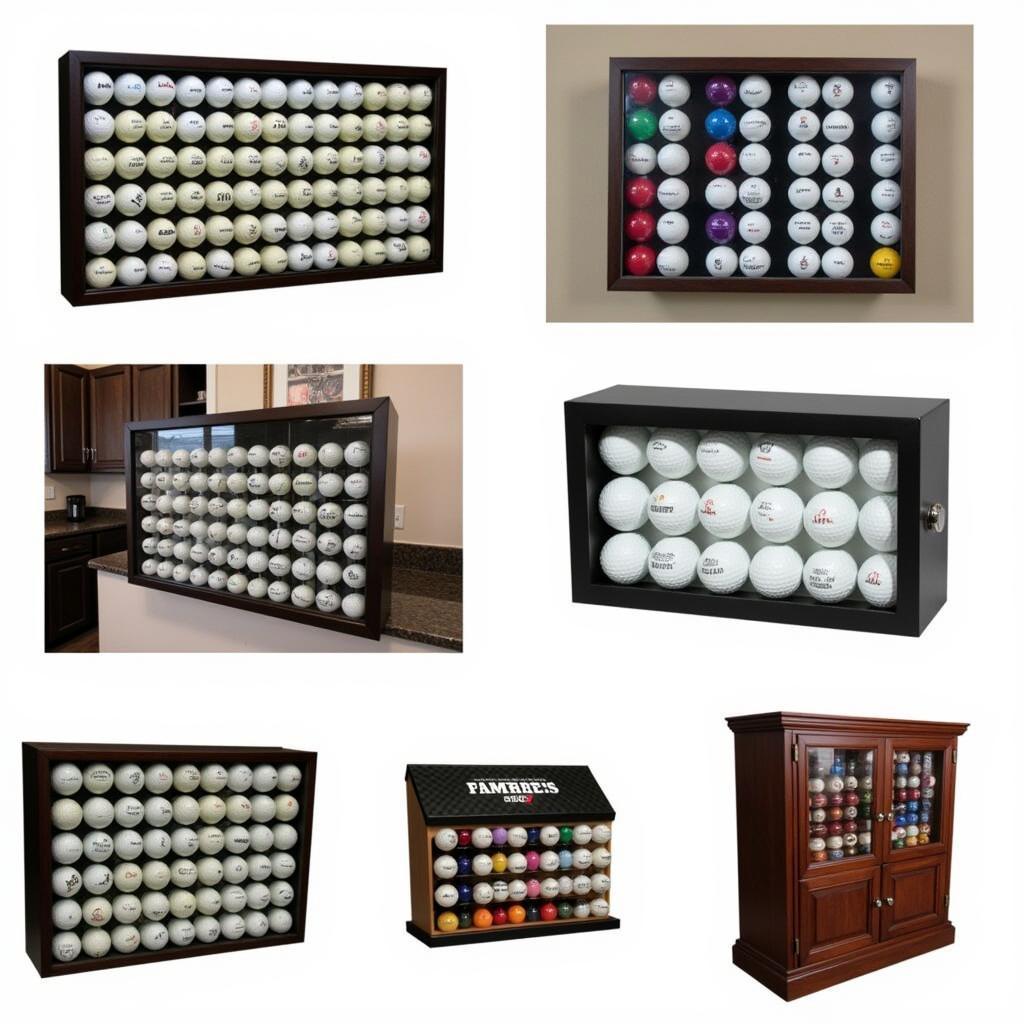 Different Types of Golf Ball Showcases