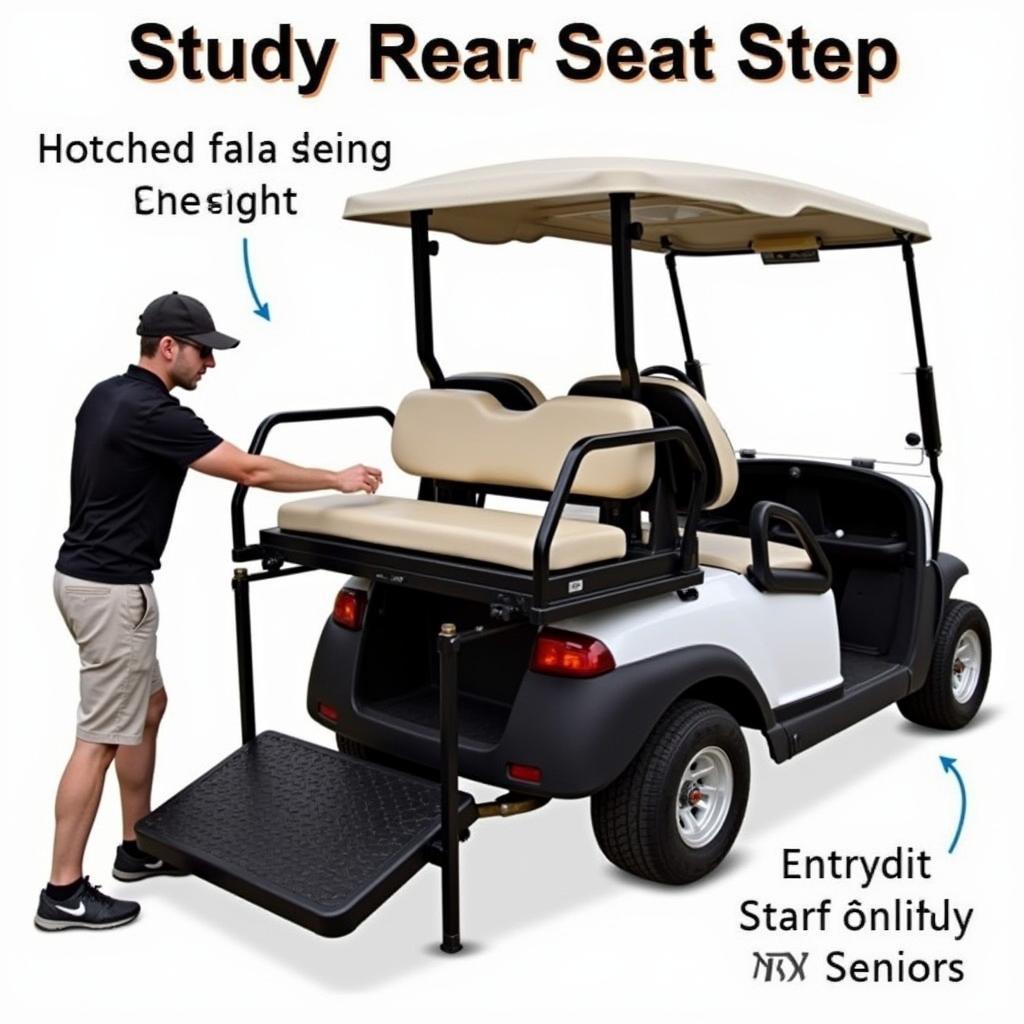 Golf Cart Rear Seat Step Enhancing Safety