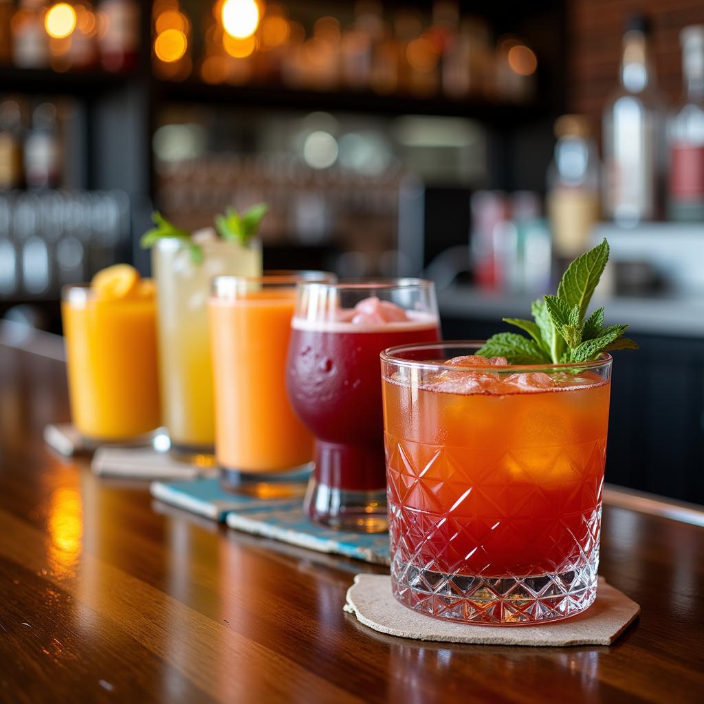 Colorful Cocktails at a Greenville Bar