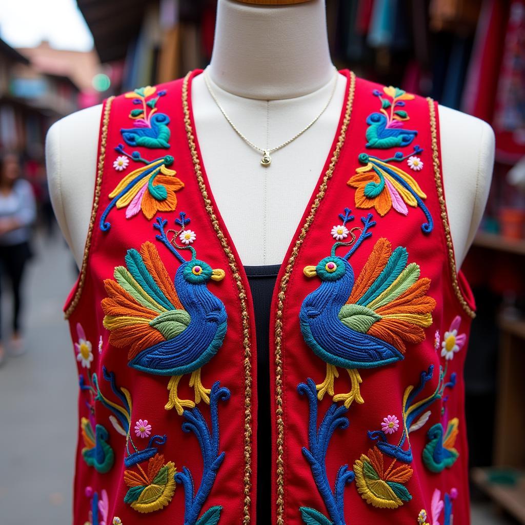 Traditional Guatemalan Vest in a Market