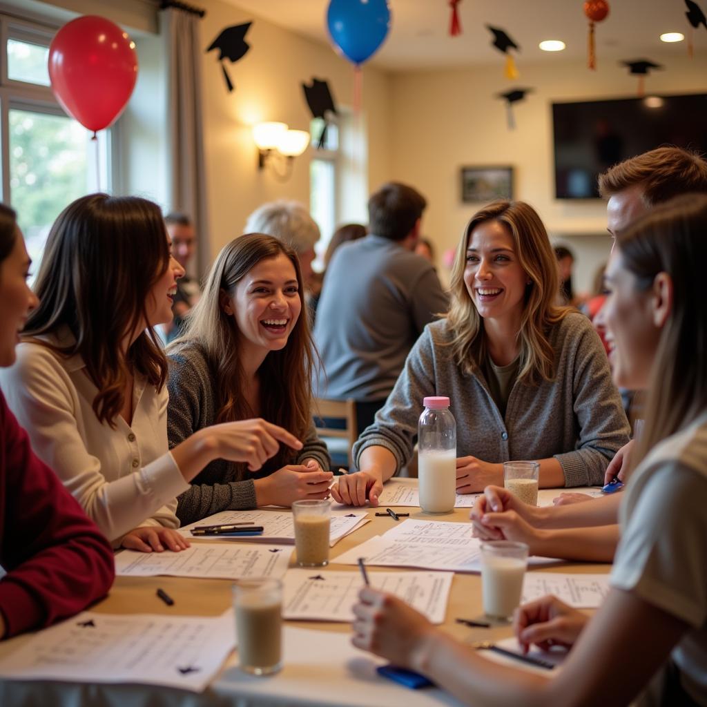 Guests Enjoying Grad Party Games