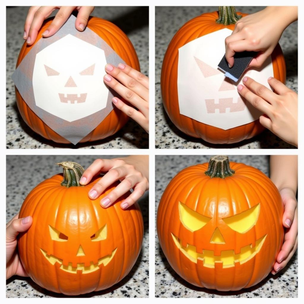 Applying Halloween Stencils