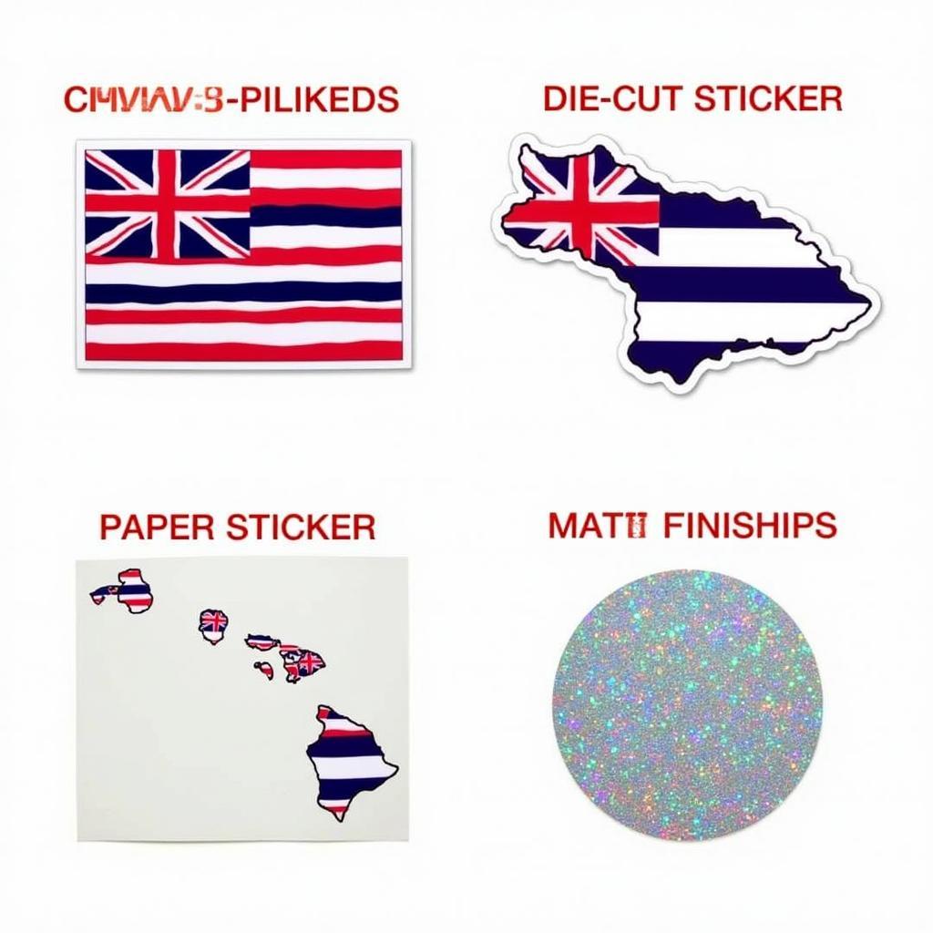 Different Types of Hawaiian Flag Stickers