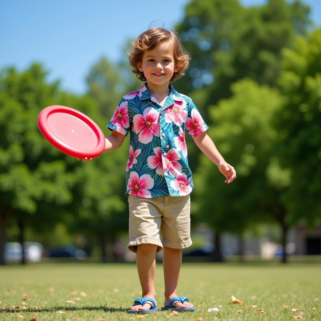 Hawaiian shirt for boys casual style