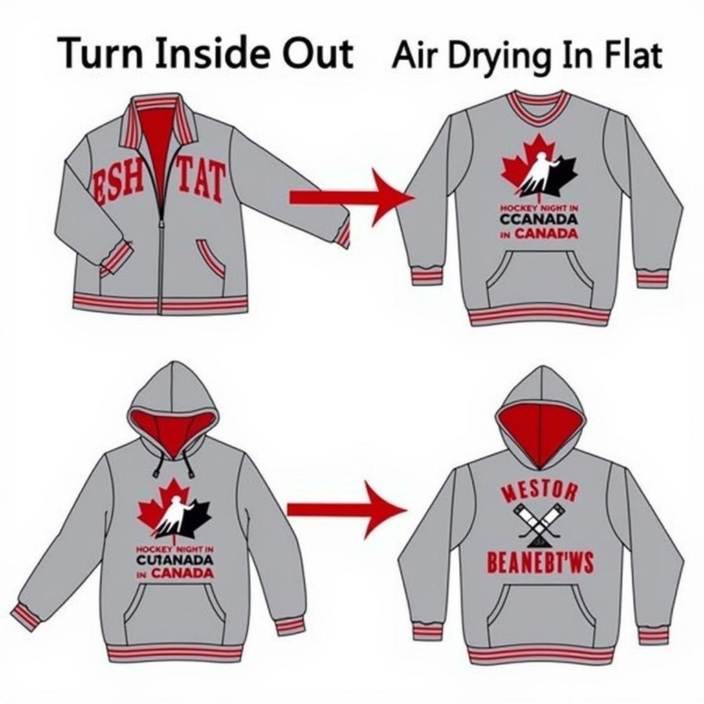 Hockey Night in Canada Hoodie Washing Instructions