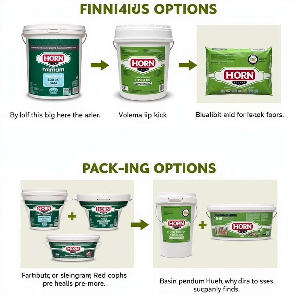 Horn Premium Feed Packaging Options