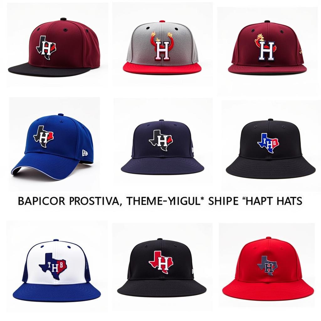 Various Styles of Houston-Themed Hats