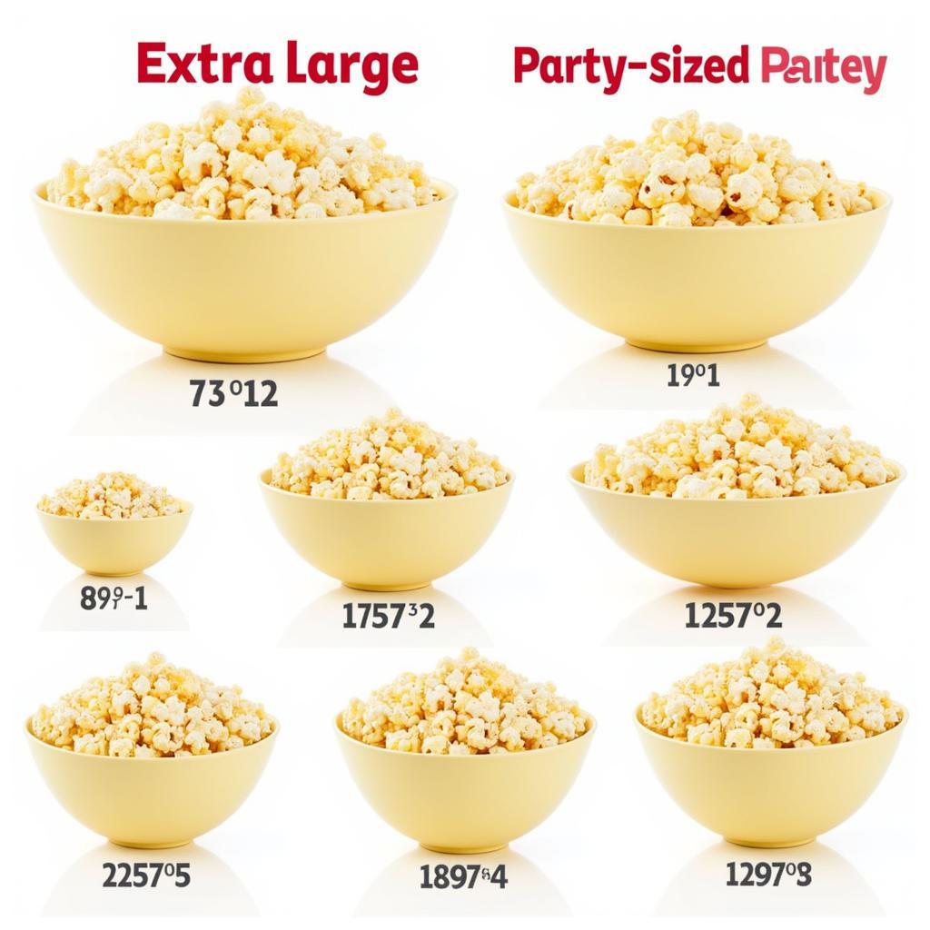 Different Sizes of Huge Popcorn Bowls