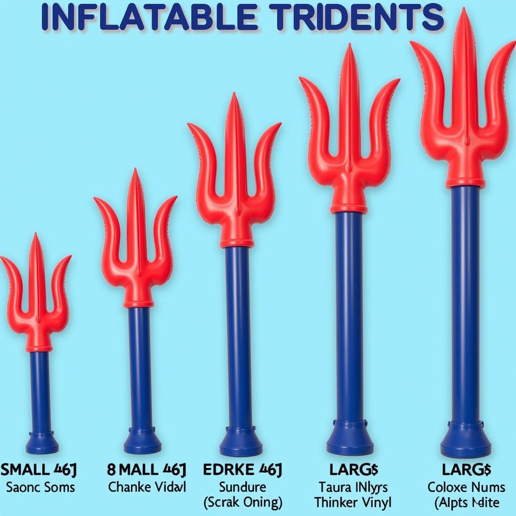 Inflatable Trident Sizes for Kids and Adults