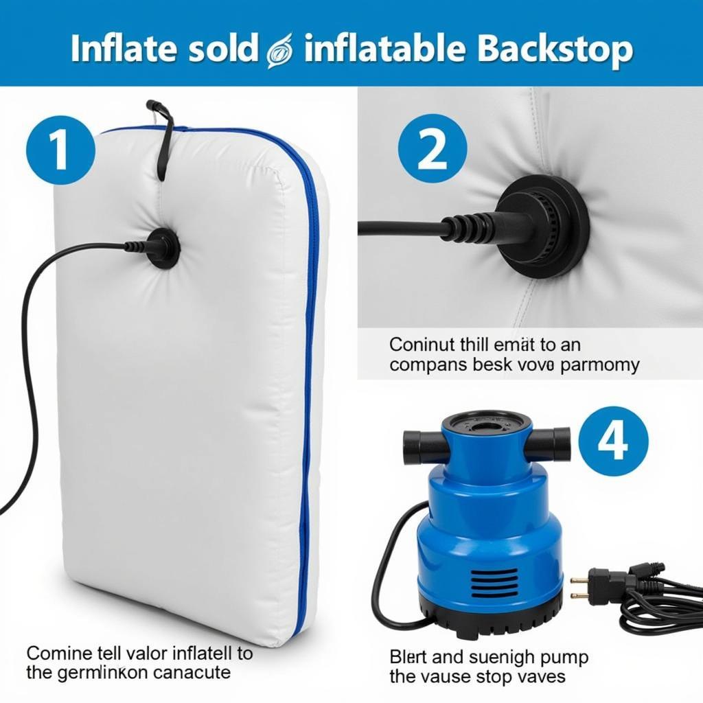 Inflating Backstop with Electric Pump