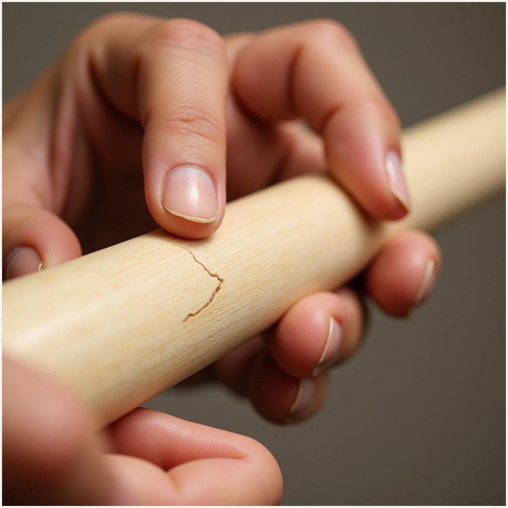 Inspecting a Used Bat for Damage