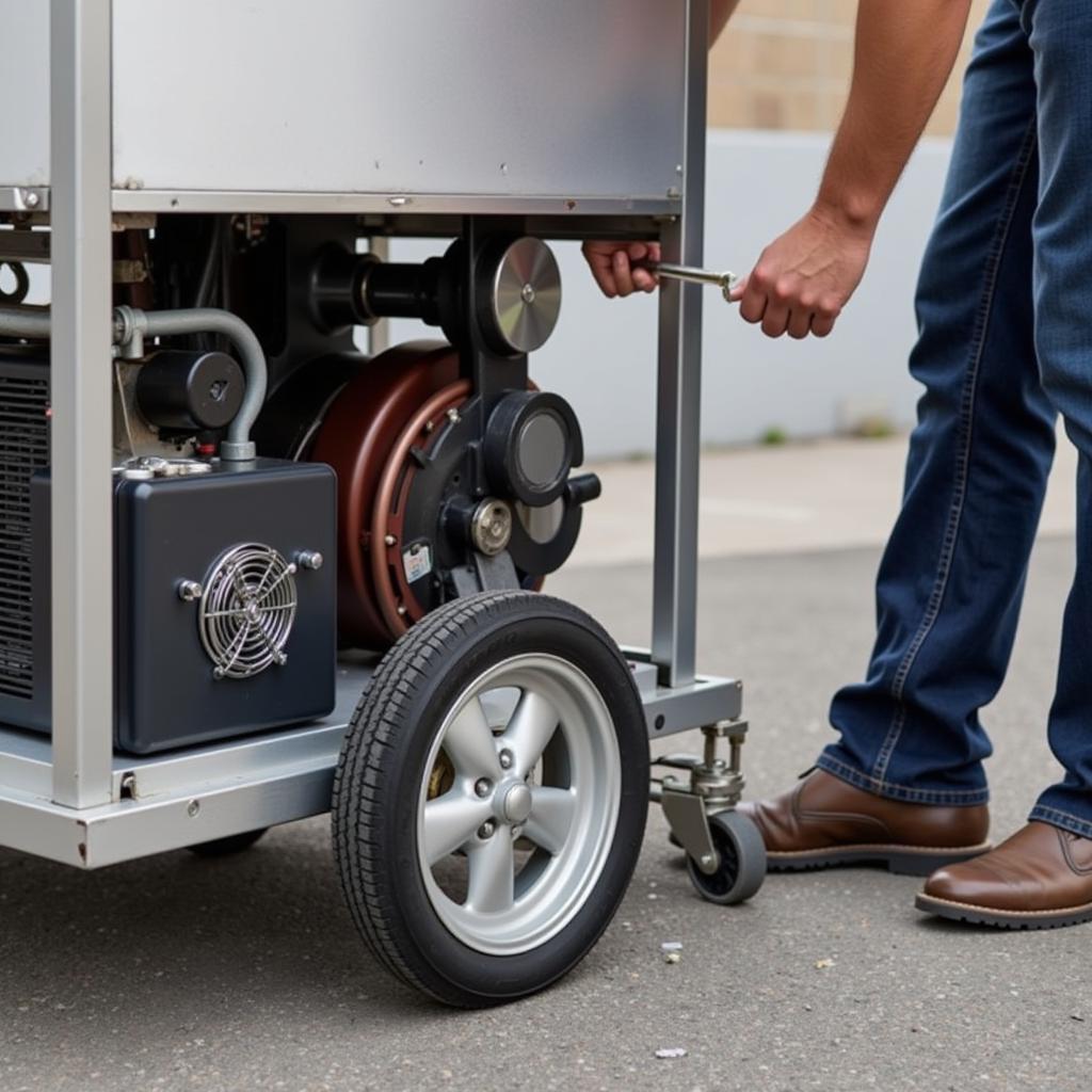 Inspecting a Used Italian Ice Cart