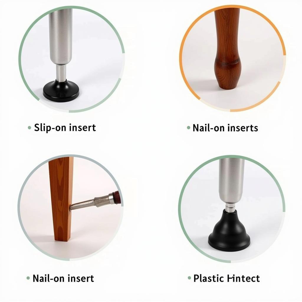 Installing Plastic Chair Feet Inserts on Different Chair Legs