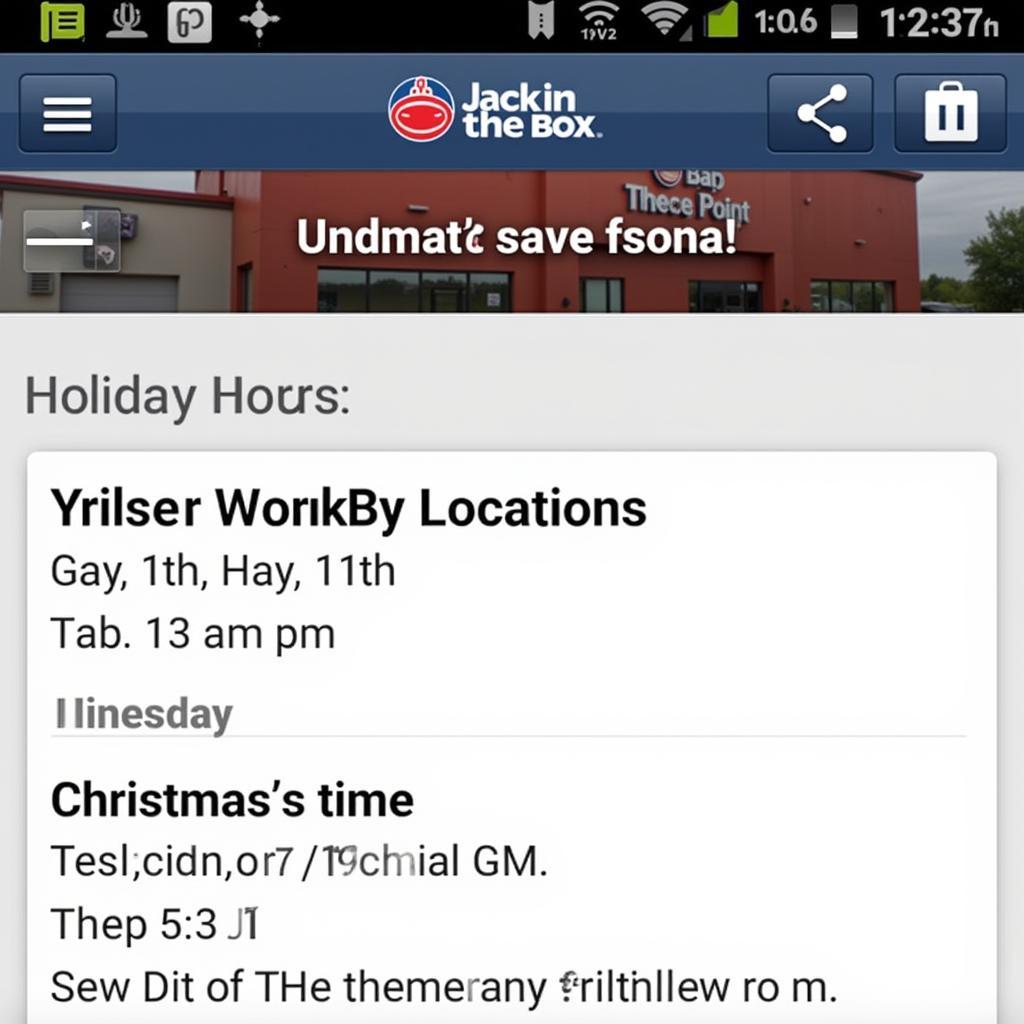 Jack in the Box App Holiday Hours