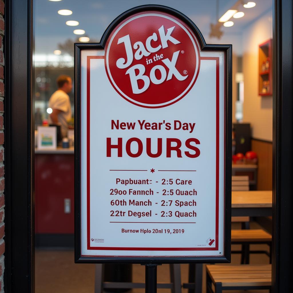 Jack in the Box New Year's Day Hours