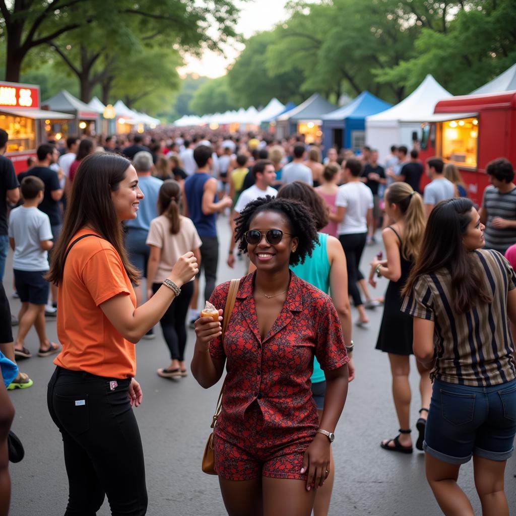 Crowds enjoying Jazz in the Park Houston