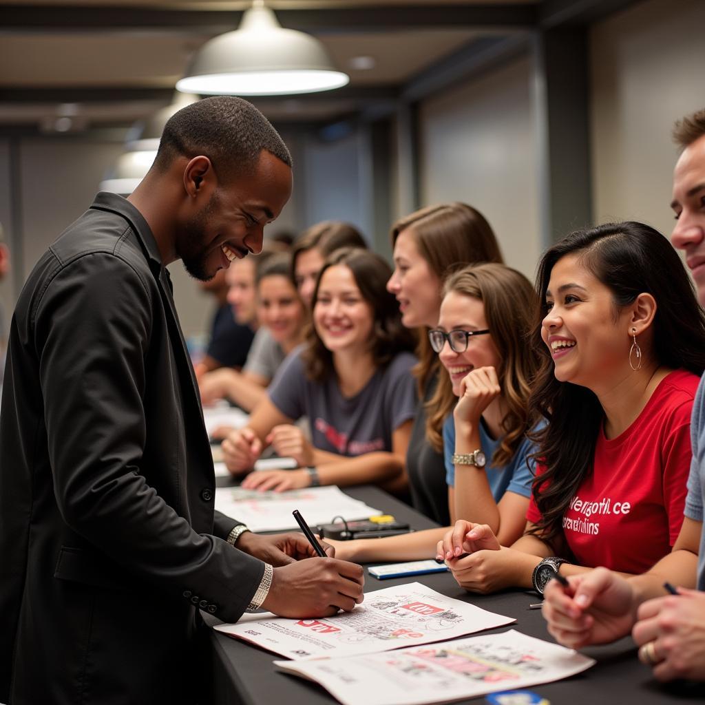 Justin Jefferson Signing Autographs for Fans