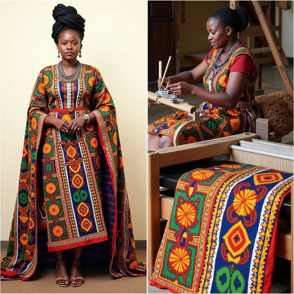 Kente cloth weaving process and historical significance