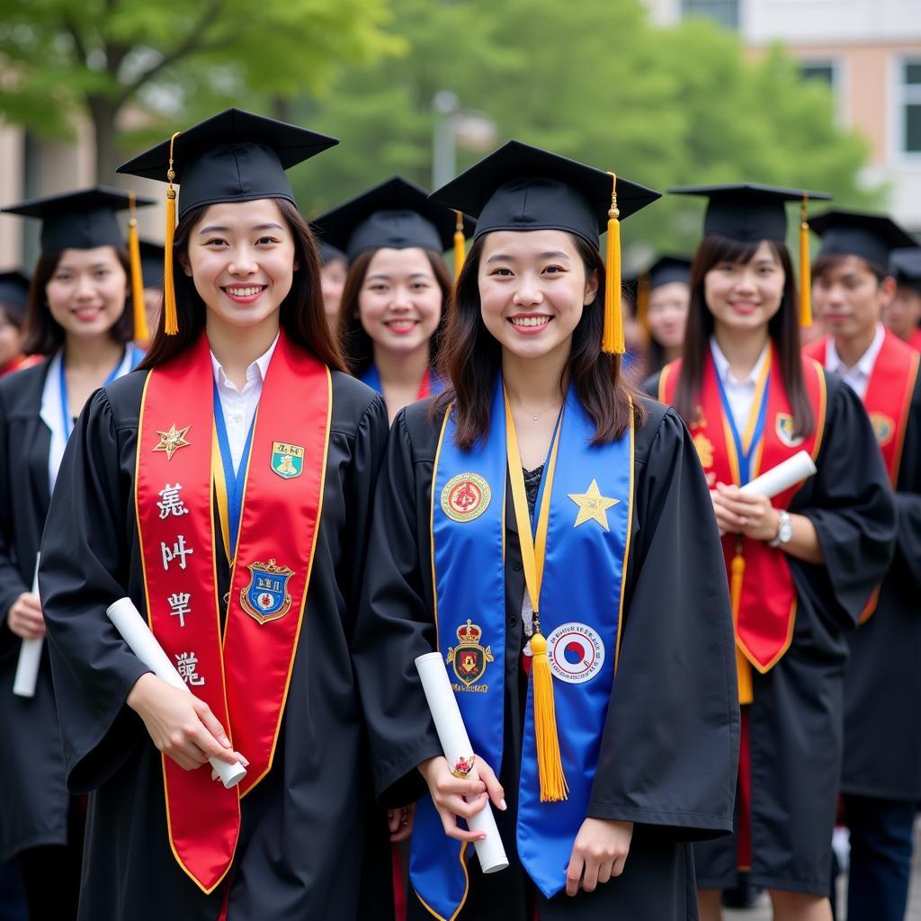 Korean Stole at a Graduation Ceremony