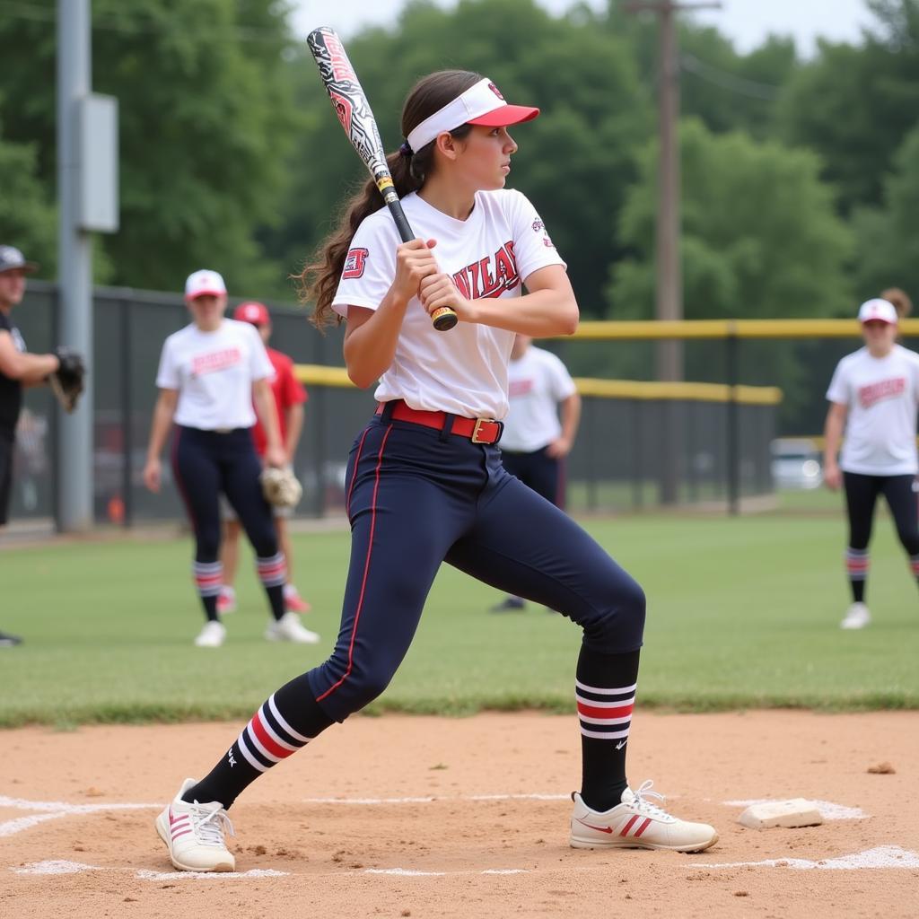 Softball Player at Bat During Lancaster Softball Showcase