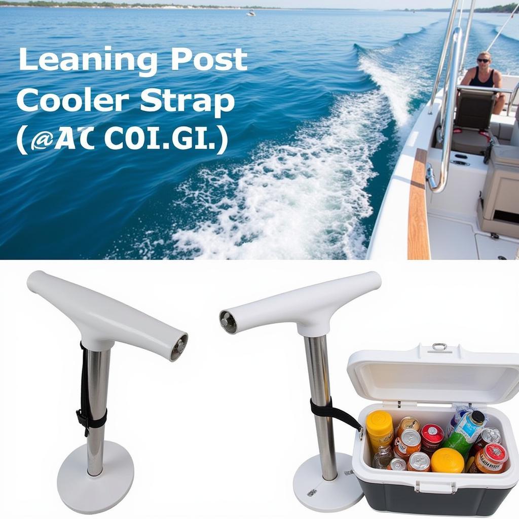 Leaning Post Cooler Strap in Use on a Boat