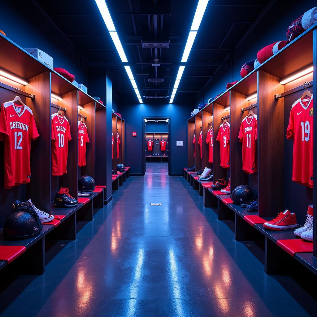 Bright and Modern Locker Room Lighting