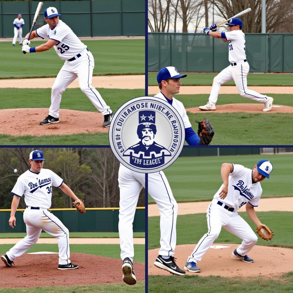 Players participating in drills during Lou Ramos Winter League training.