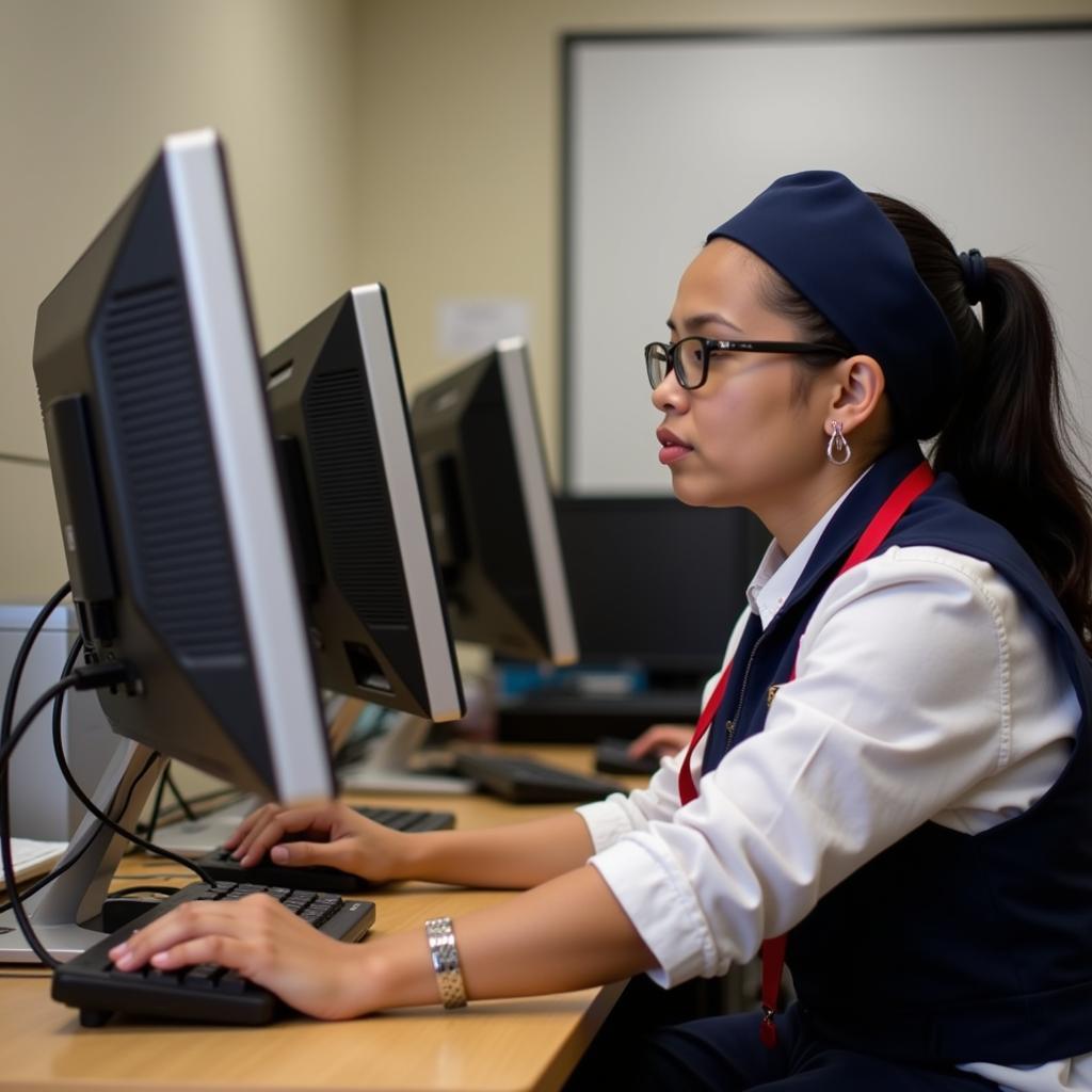 Maid Learning New Skills in Vocational Training