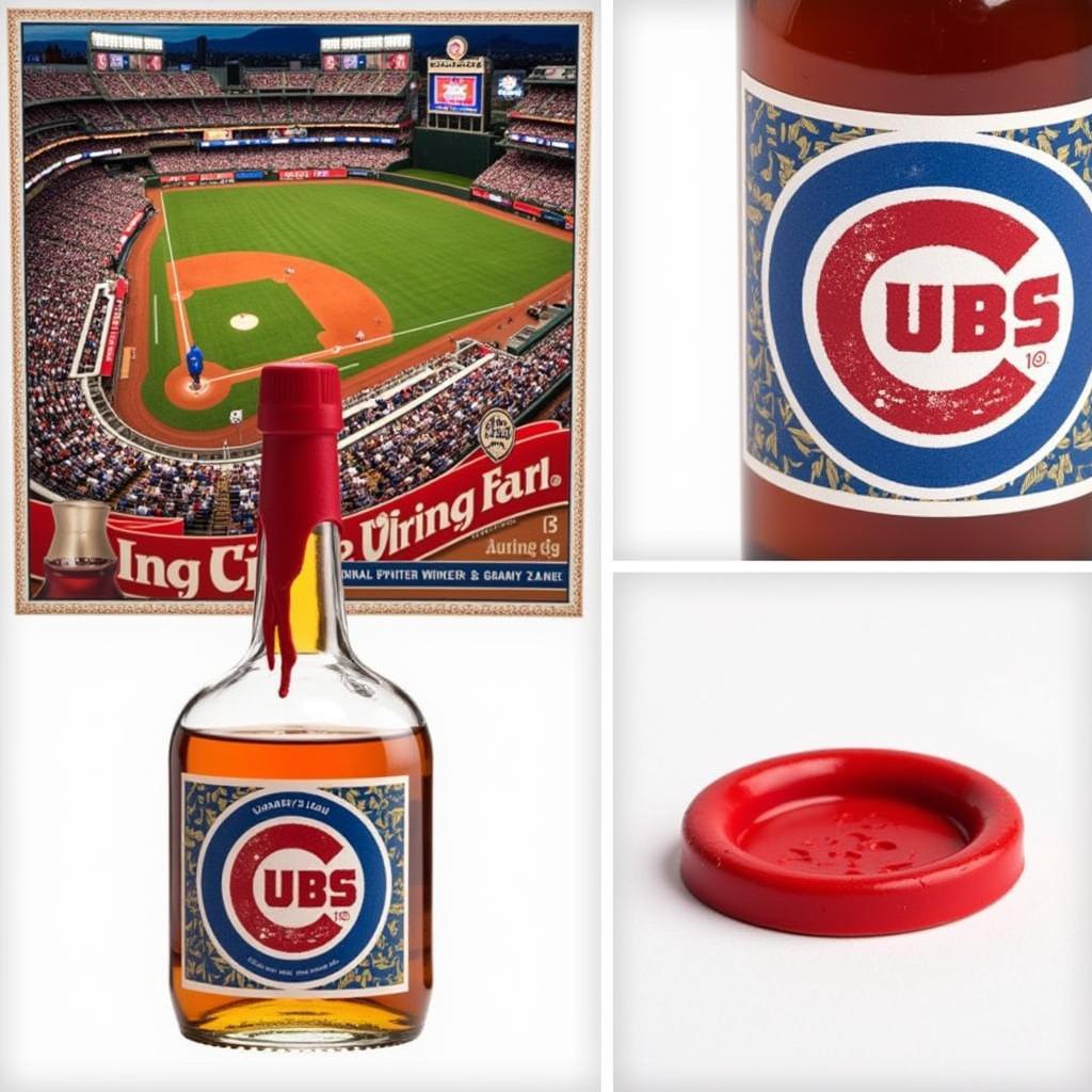 Close-up of the 2023 Maker's Mark Cubs Bottle