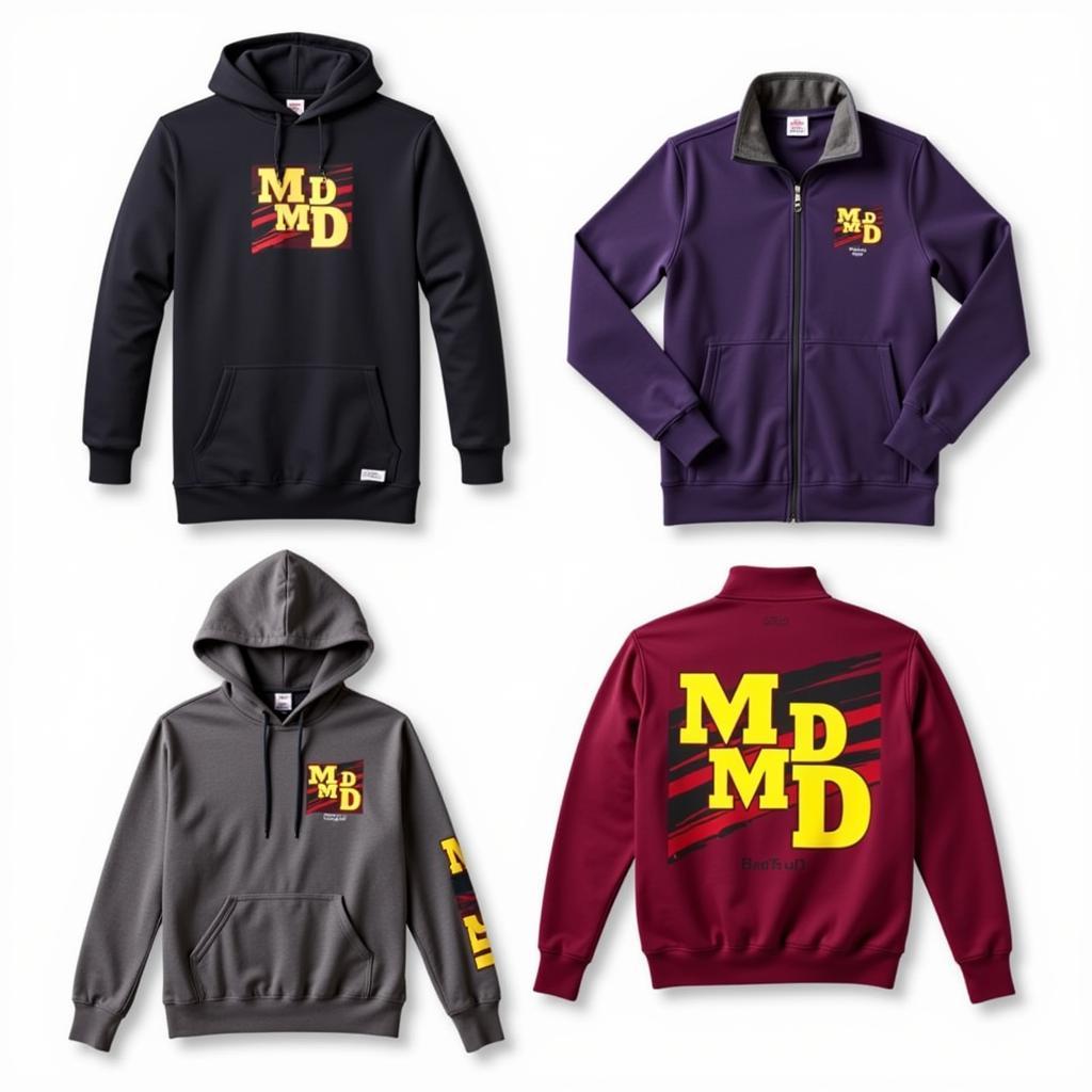 MD Flag Hoodie Styles: A showcase of different styles and designs, including pullover, zip-up, slim-fit, and oversized options, with varying flag placements and sizes.