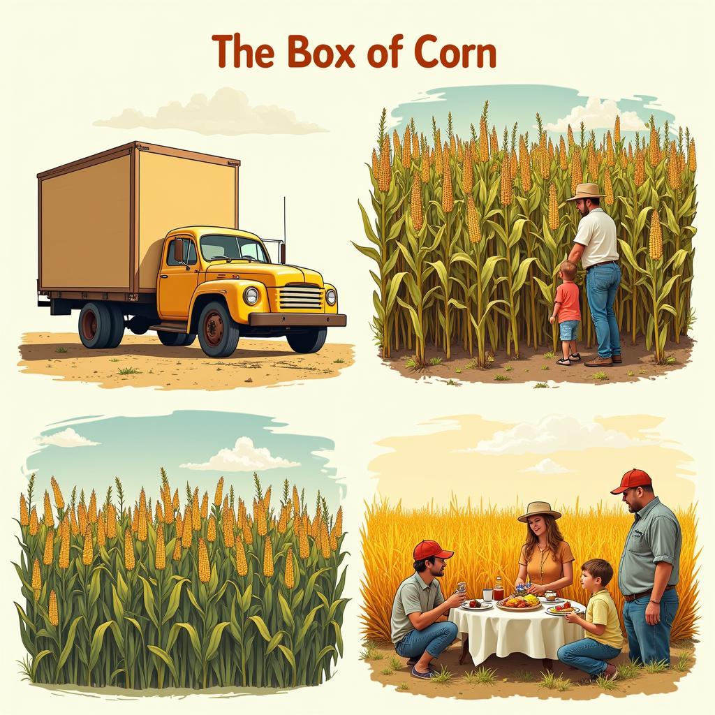 Metaphorical Representation of a Box of Corn in Different Contexts