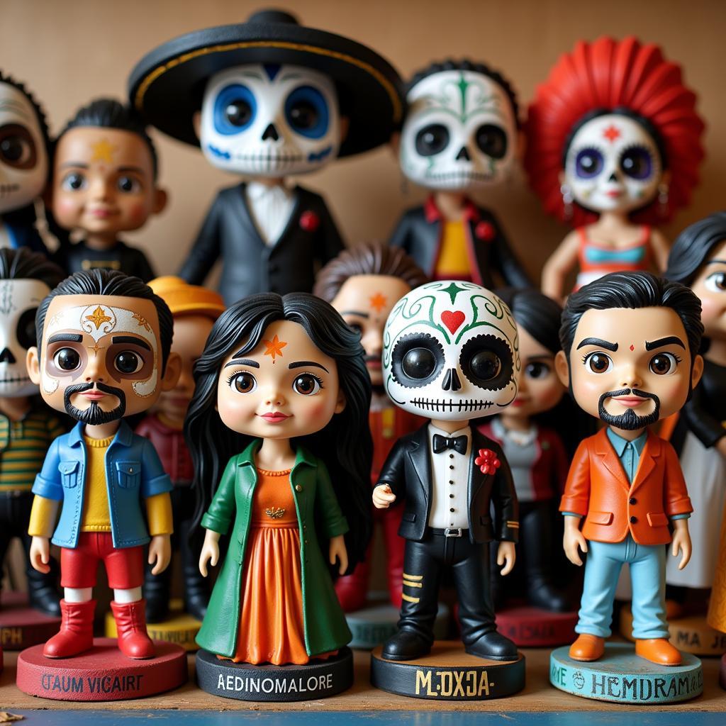 A Vibrant Collection of Mexican Bobbleheads