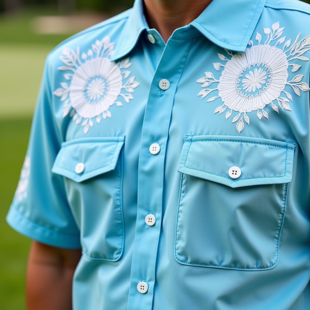 Guayabera Style Mexican Golf Shirt