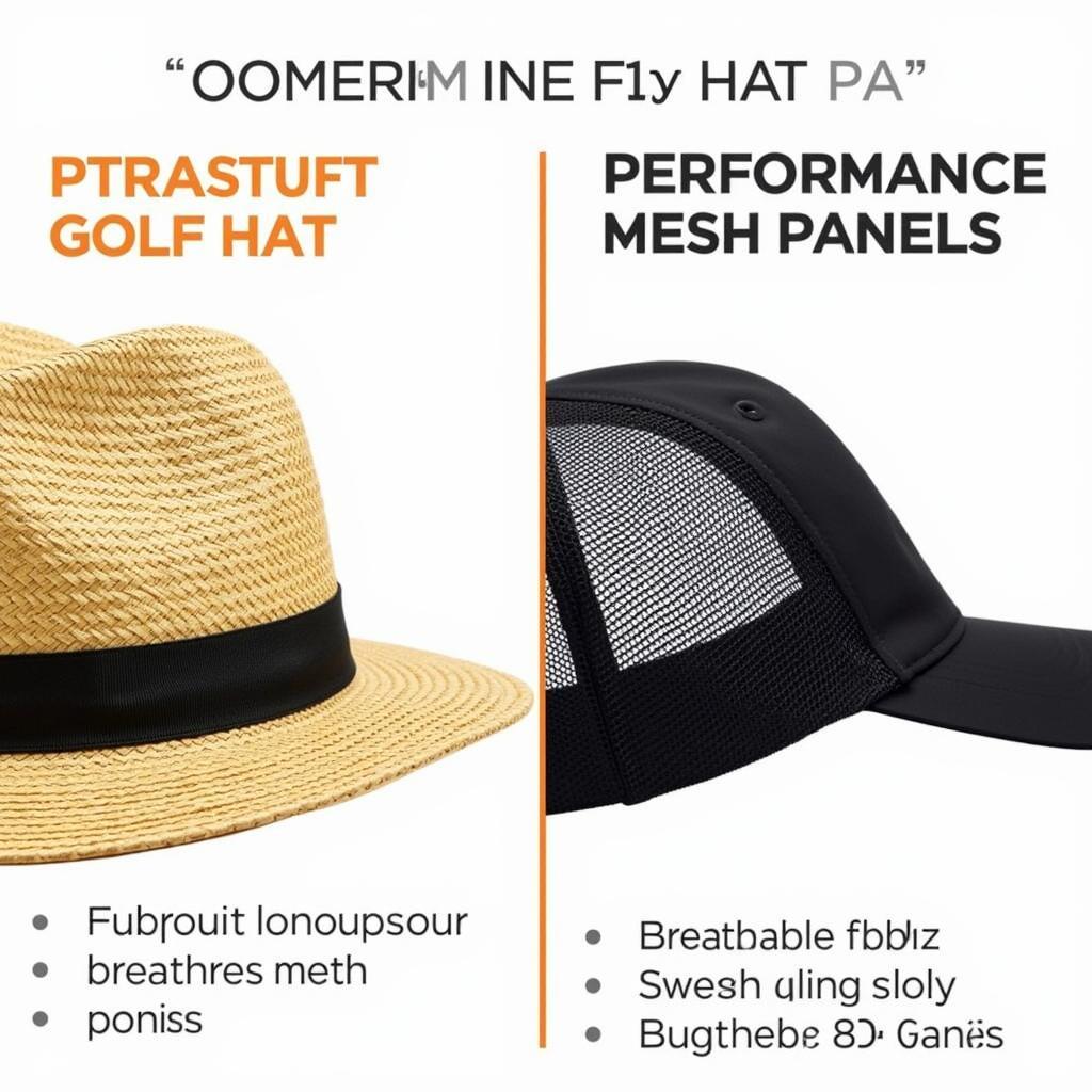 Mexico Golf Hat Materials: Straw vs. Performance Fabric